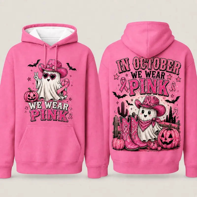 Spooky Pink Awareness Halloween Hoodie