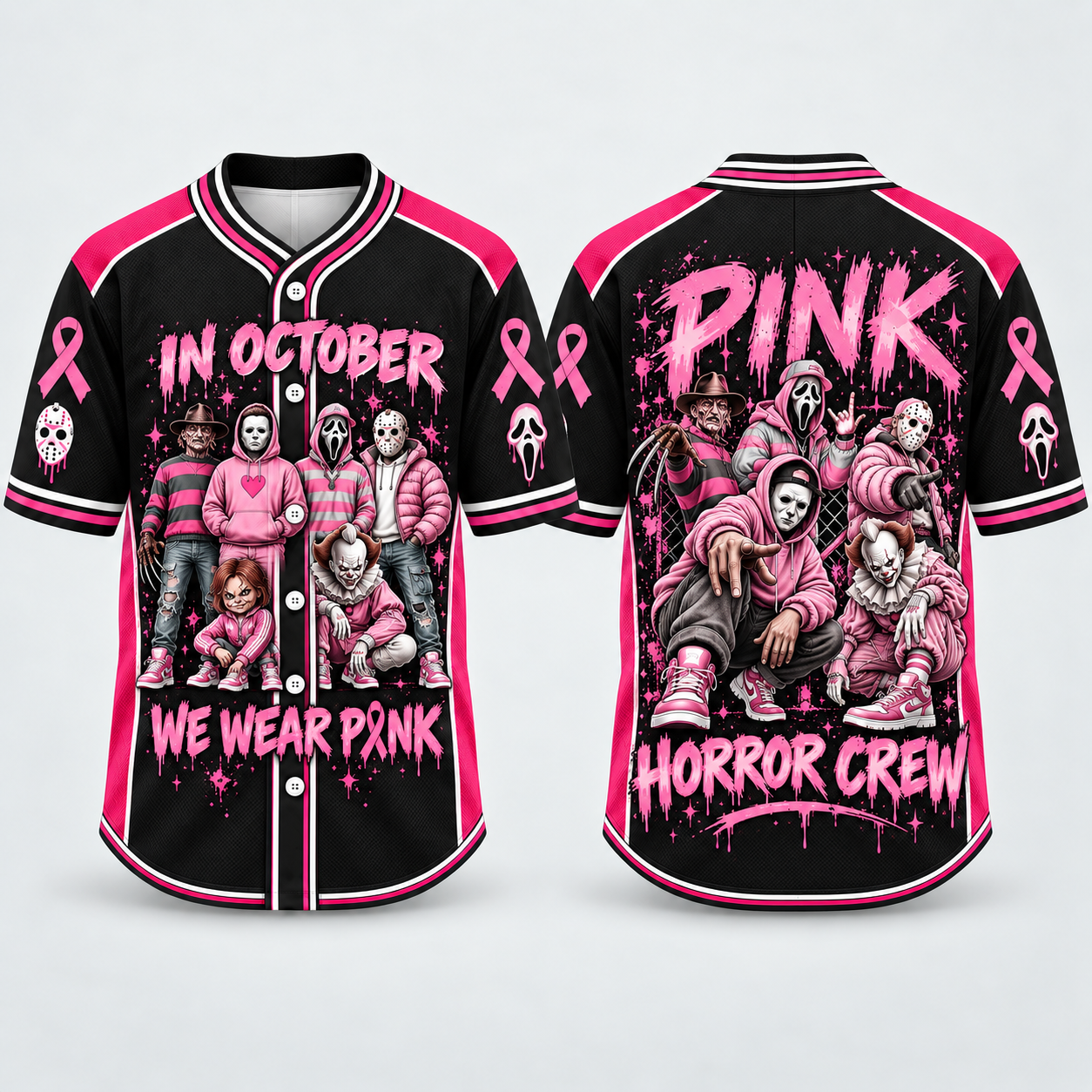 Pink Horror Jersey Collection – Spooky Style, Strong Spirit & October Support