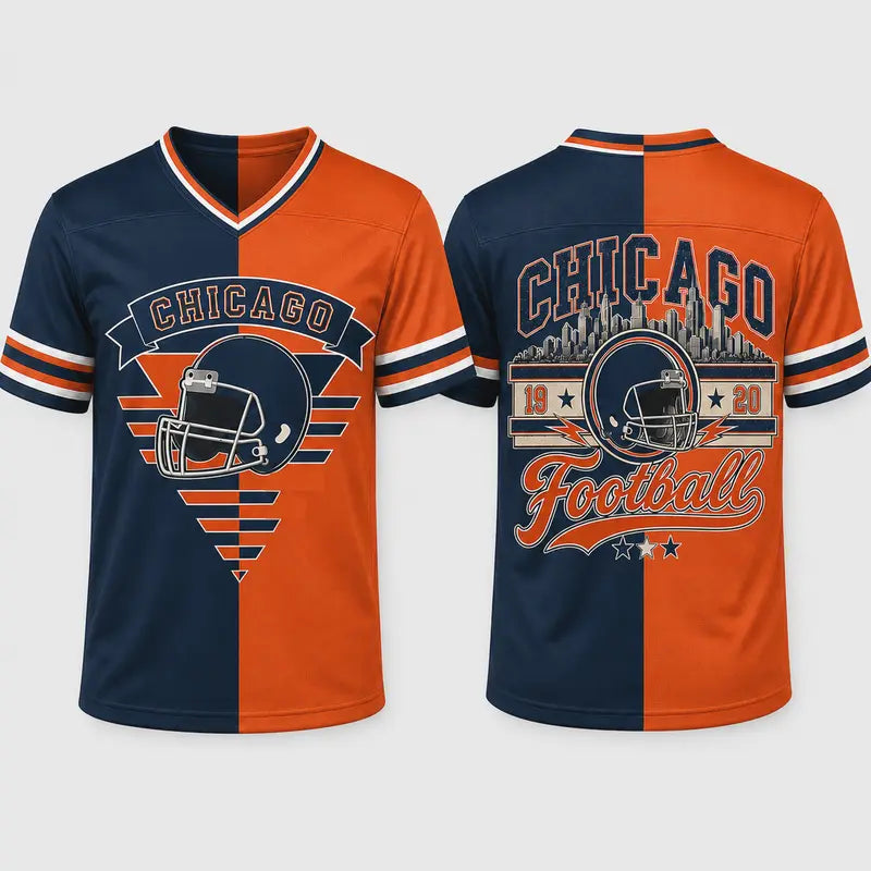Unisex Two-Tone V-Neck Fan Jersey