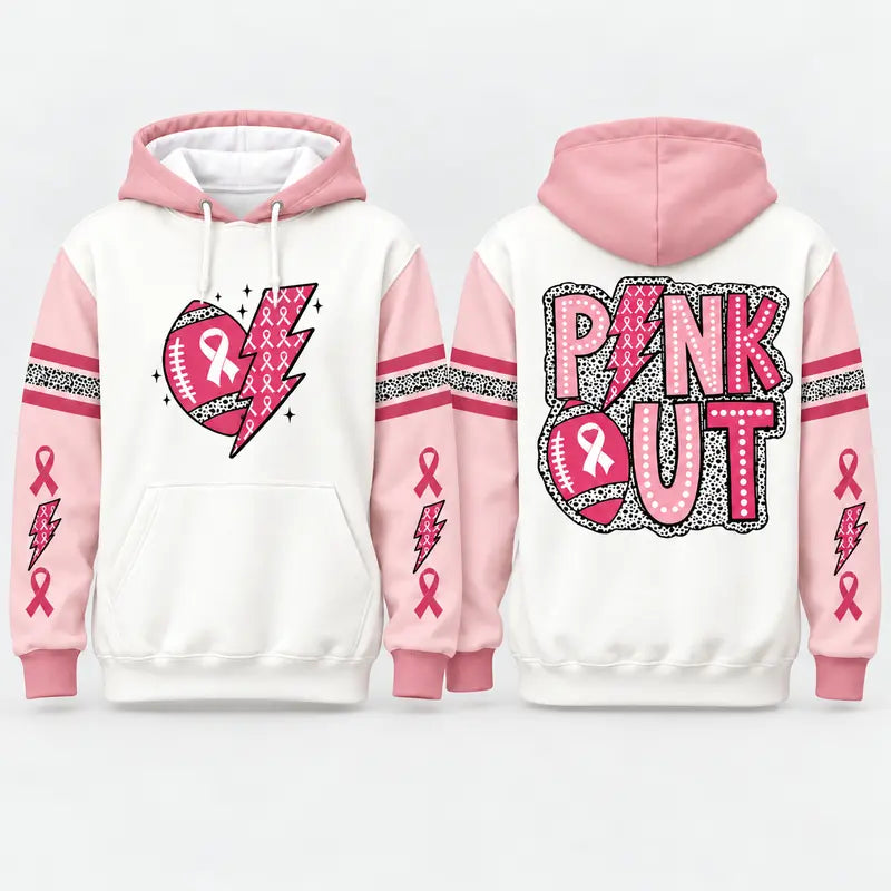 Pink Out Tackle Cancer Hoodie