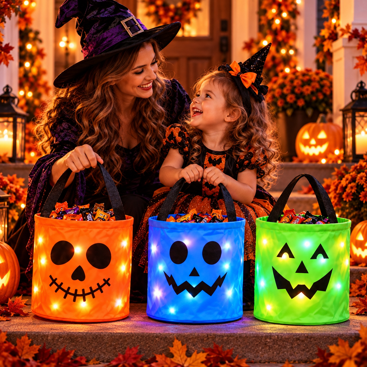 LED Halloween Candy Bucket & FREE SHIPPING