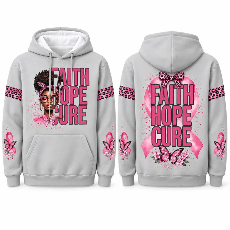 Stronger Together Pink Ribbon Hoodie