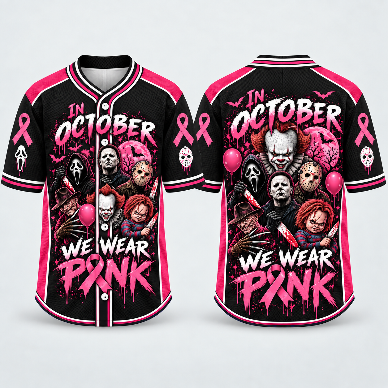 Pink Horror Jersey Collection – Spooky Style, Strong Spirit & October Support