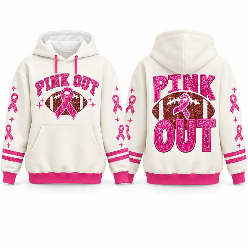 Pink Out Tackle Cancer Hoodie