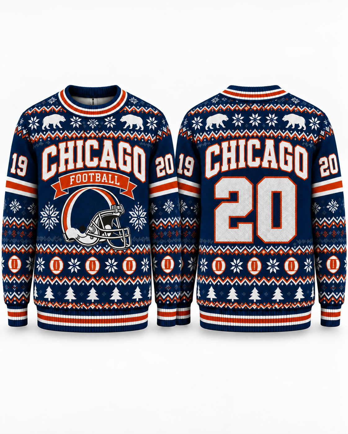 Football Team Football Ugly Sweater, Game Day Ugly Sweater For Football Lover