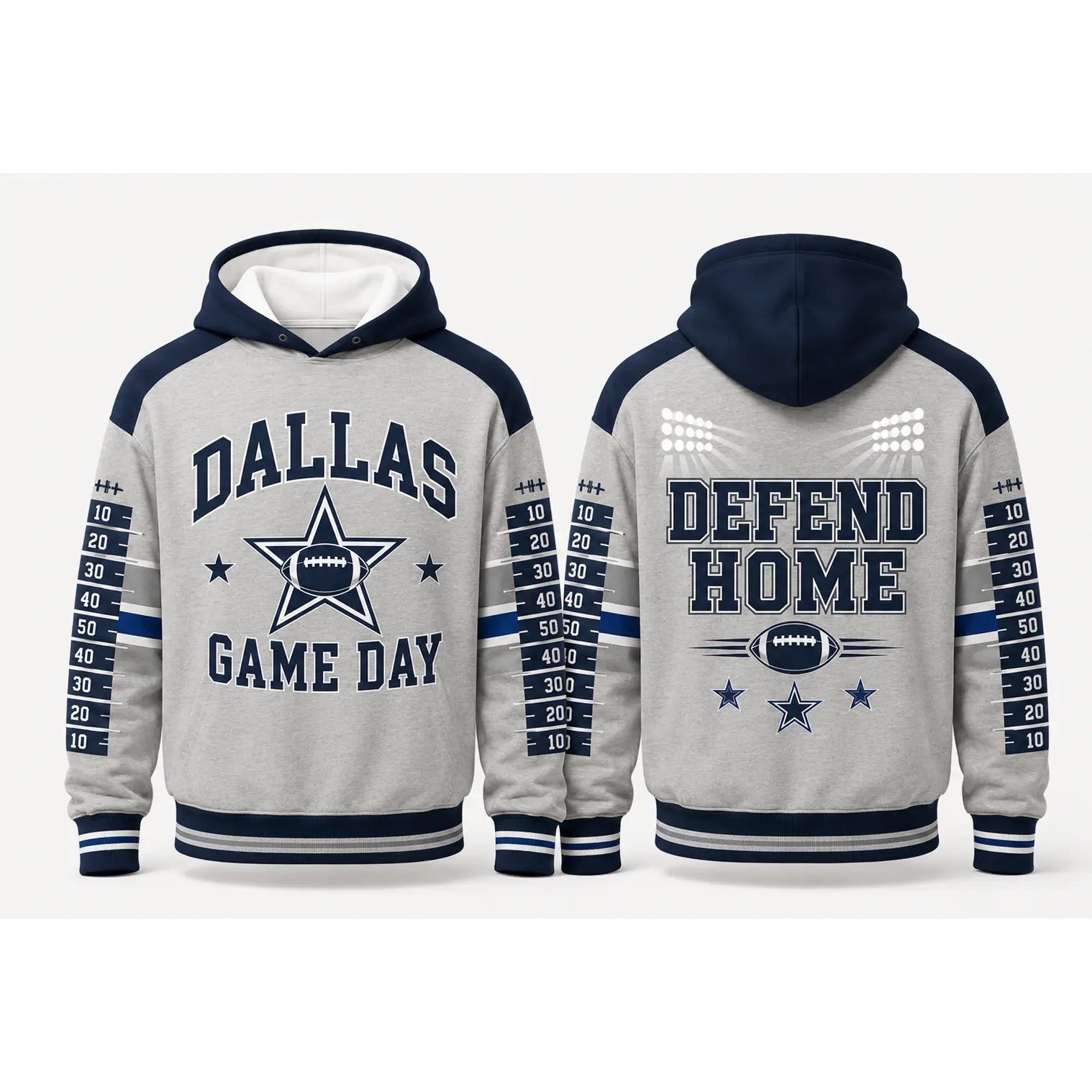 Football Game Day Hoodie Collection – Vintage City & Mascot Graphic Pullover for Football Fans