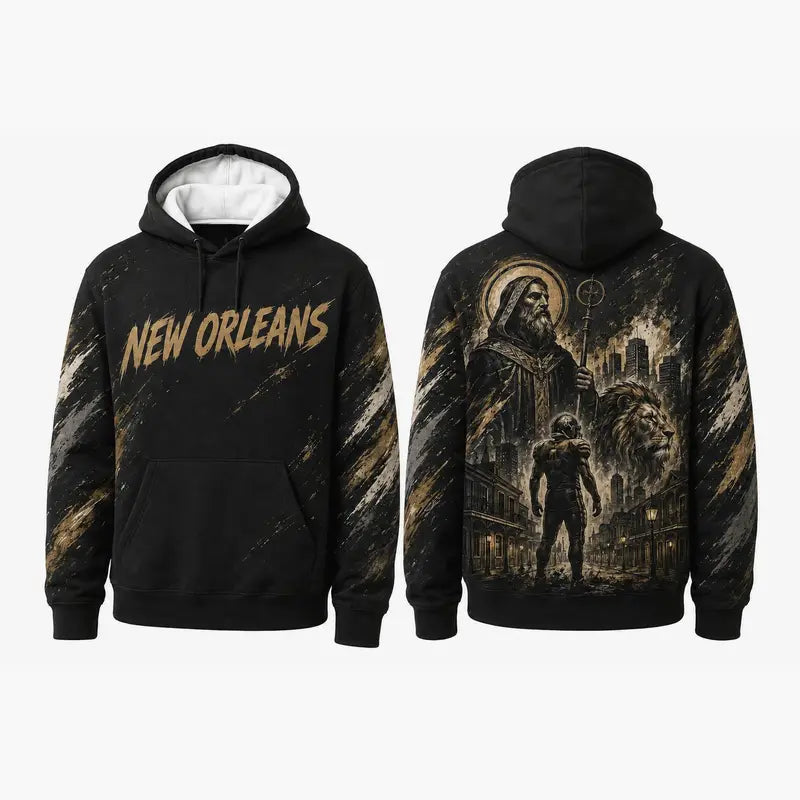 Football City Mascot Graphic Hoodie – Retro Game Day Fan Pullover