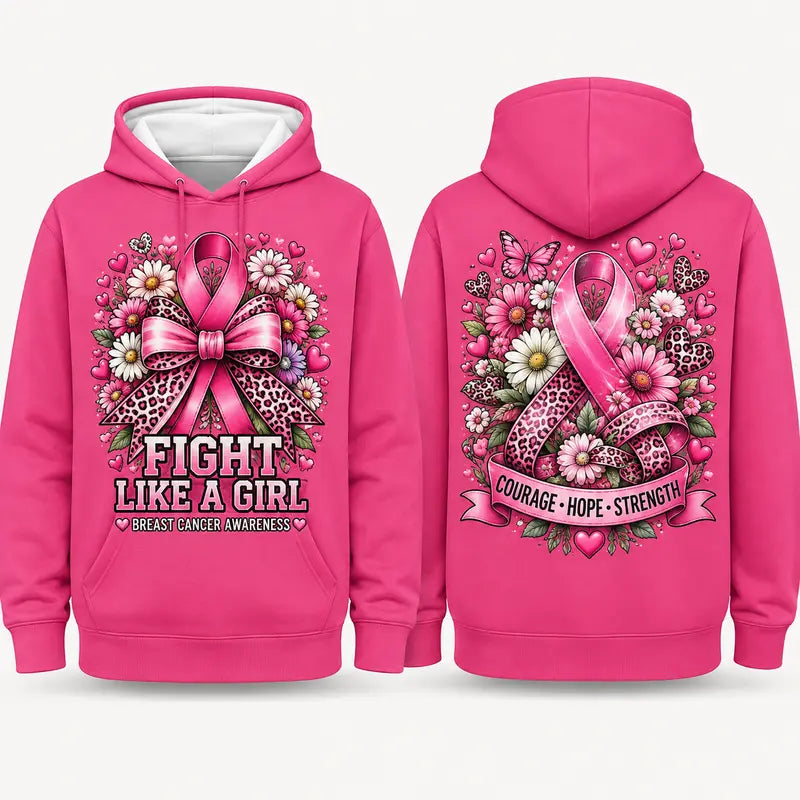 Pink Power Halloween Breast Cancer Hoodie