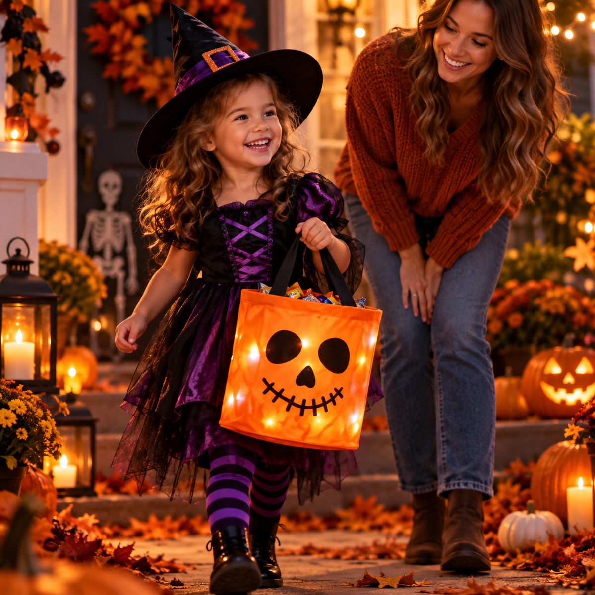 LED Halloween Candy Bucket & FREE SHIPPING