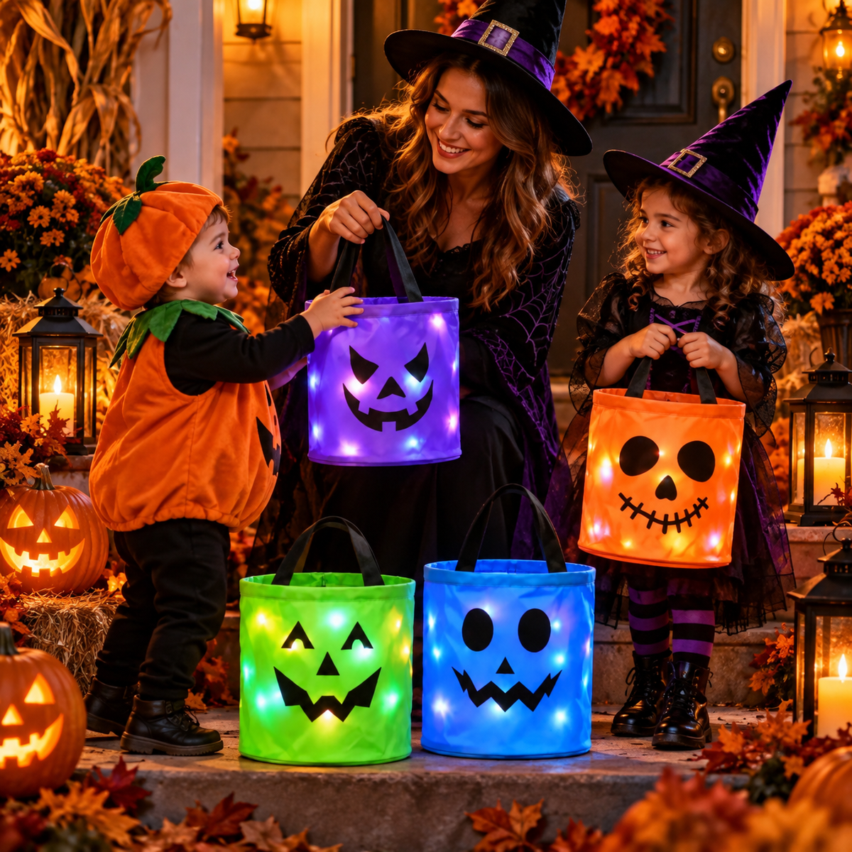 LED Halloween Candy Bucket & FREE SHIPPING
