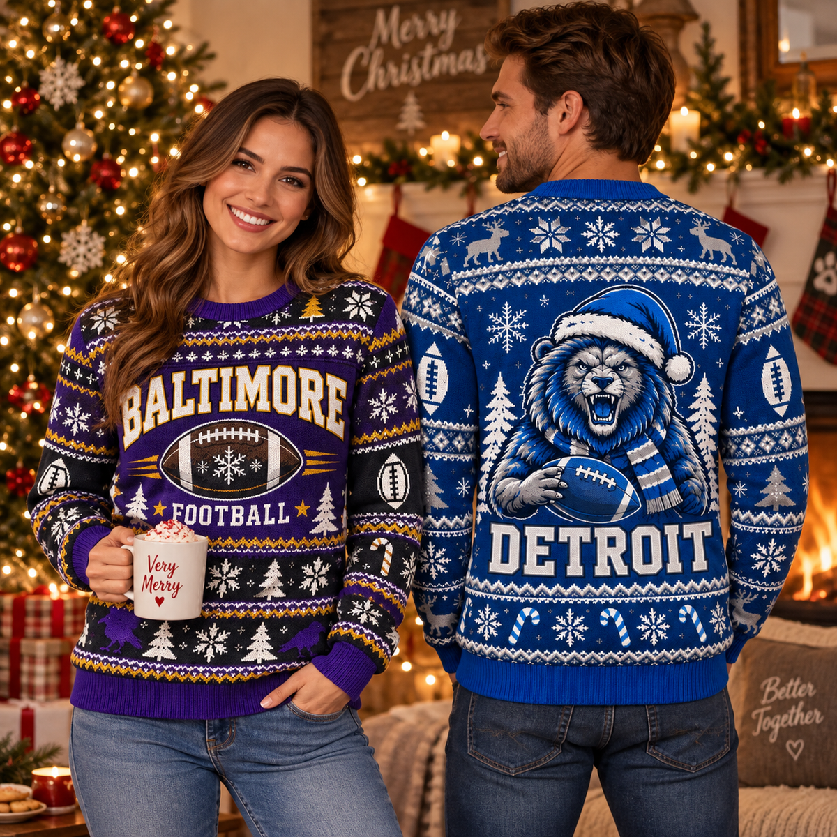 Vintage City Football Ugly Sweater – Christmas Sports Fan Gift