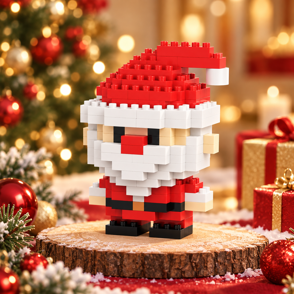 Christmas Mini Building Blocks Set – Santa, Elf, Reindeer, Snowman & Christmas Tree Holiday Toy Collection