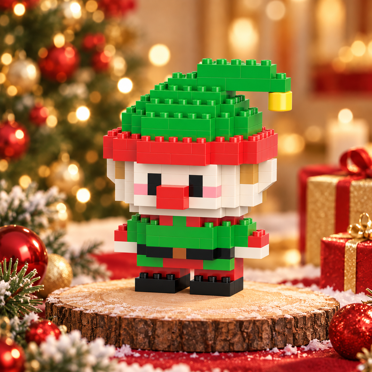 Christmas Mini Building Blocks Set – Santa, Elf, Reindeer, Snowman & Christmas Tree Holiday Toy Collection