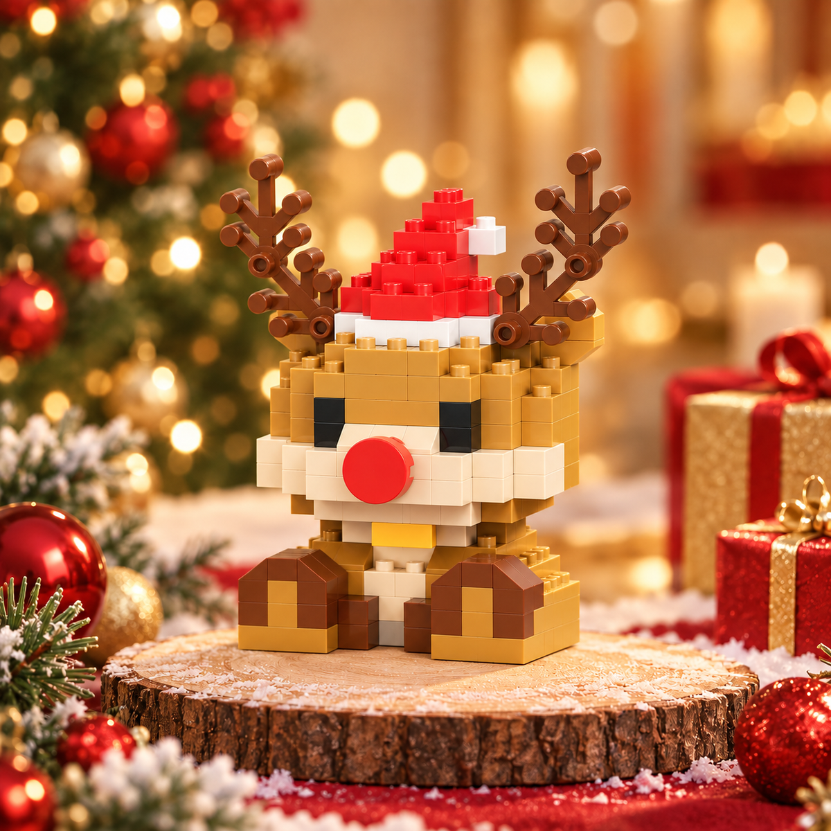 Christmas Mini Building Blocks Set – Santa, Elf, Reindeer, Snowman & Christmas Tree Holiday Toy Collection
