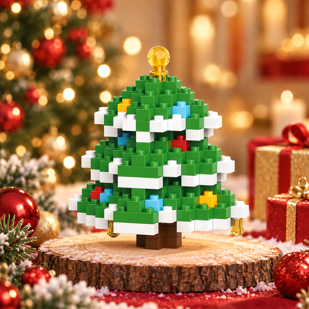 Christmas Mini Building Blocks Set – Santa, Elf, Reindeer, Snowman & Christmas Tree Holiday Toy Collection