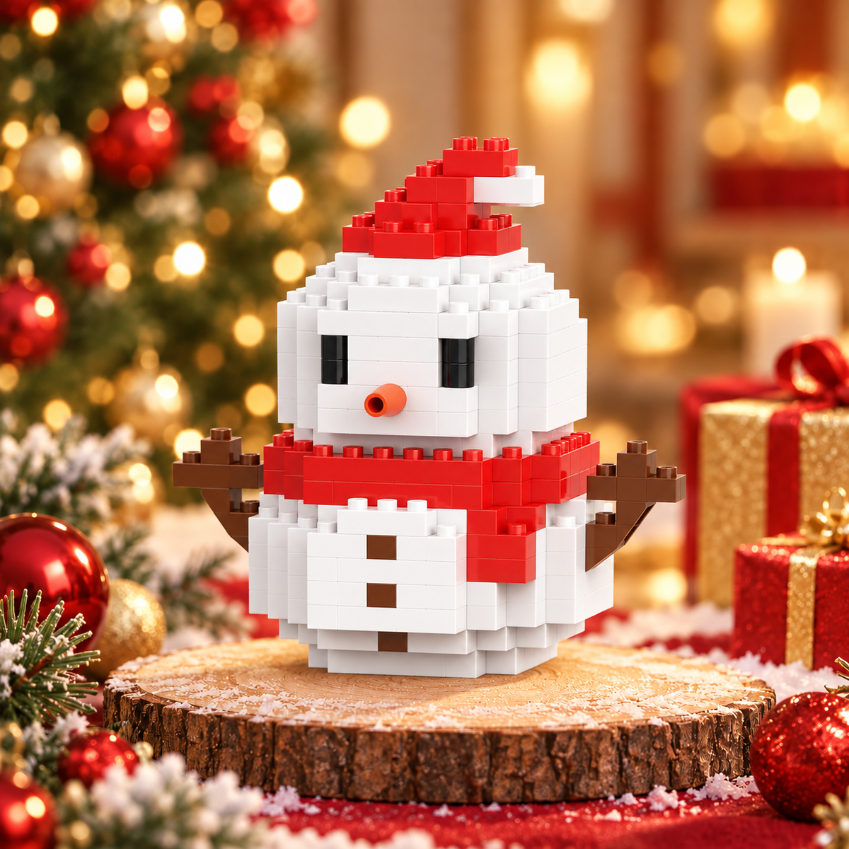 Christmas Mini Building Blocks Set – Santa, Elf, Reindeer, Snowman & Christmas Tree Holiday Toy Collection
