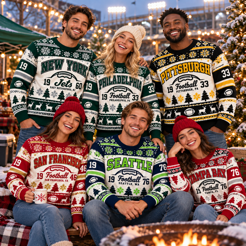 Football Team Football Ugly Sweater