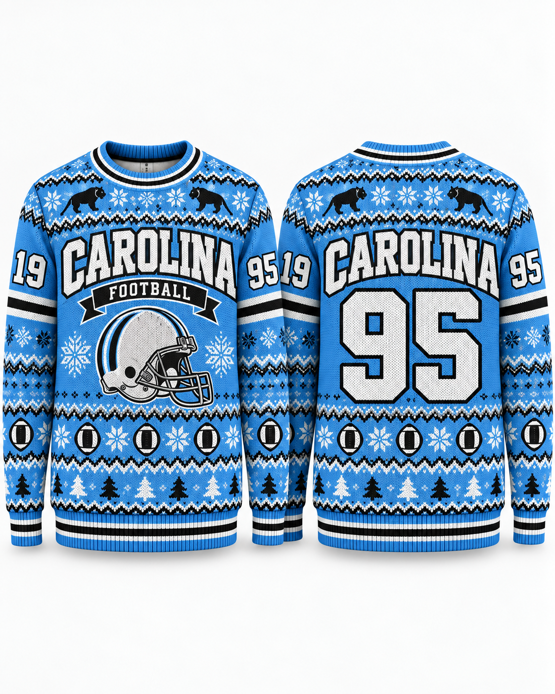 Football Team Football Ugly Sweater, Game Day Ugly Sweater For Football Lover