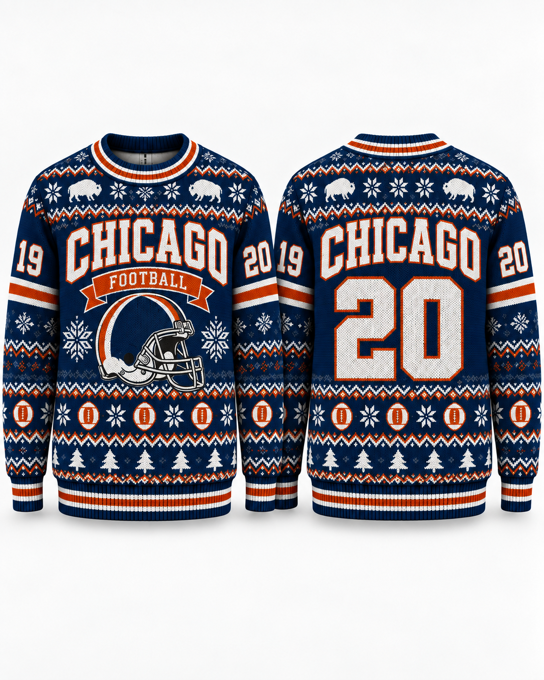 Football Team Football Ugly Sweater, Game Day Ugly Sweater For Football Lover