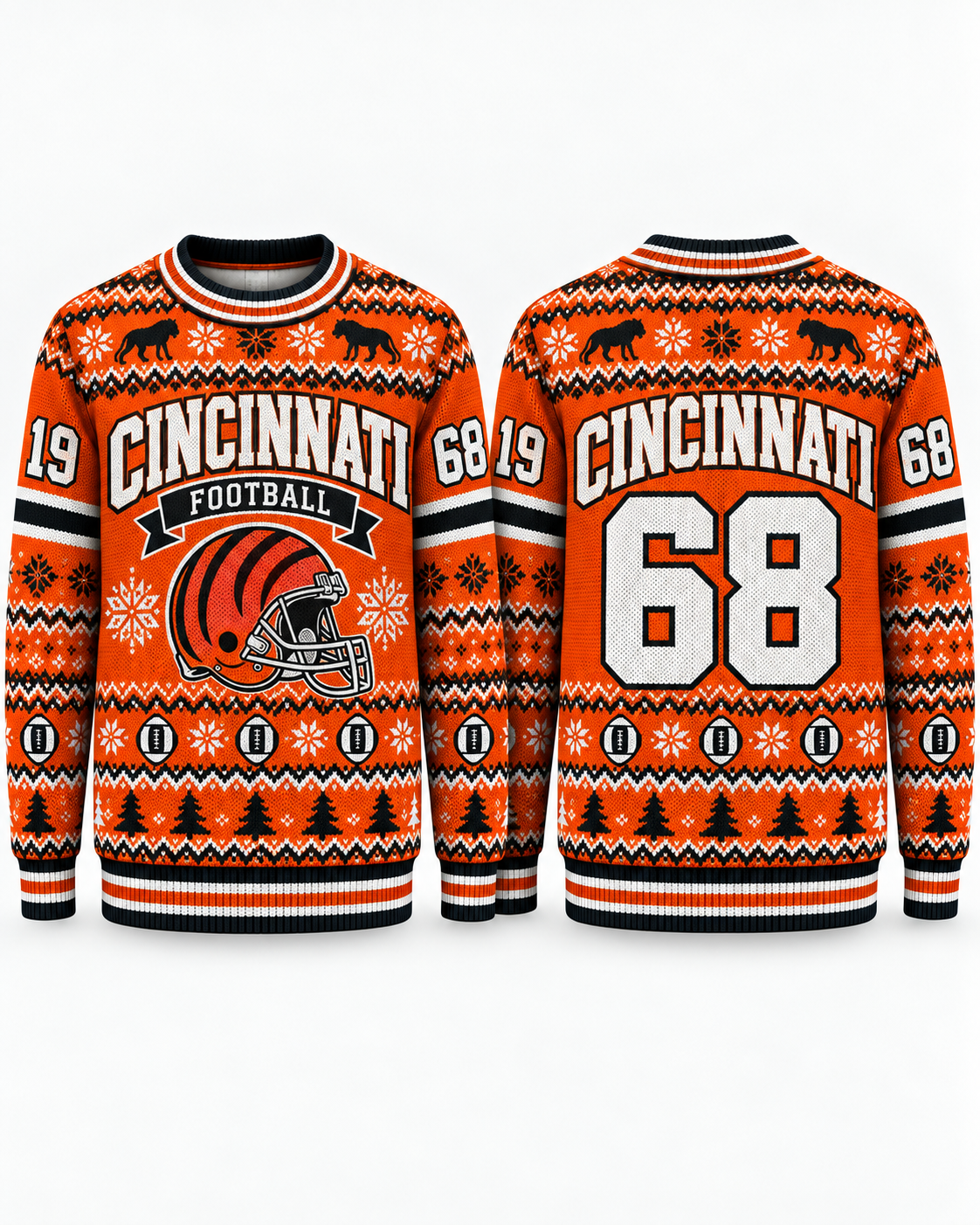 Football Team Football Ugly Sweater, Game Day Ugly Sweater For Football Lover