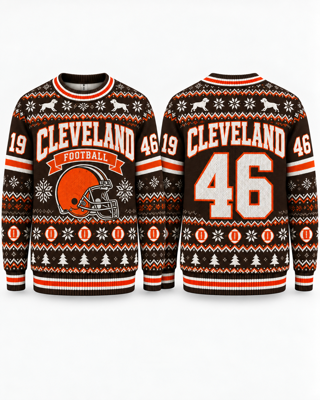 Football Team Football Ugly Sweater, Game Day Ugly Sweater For Football Lover