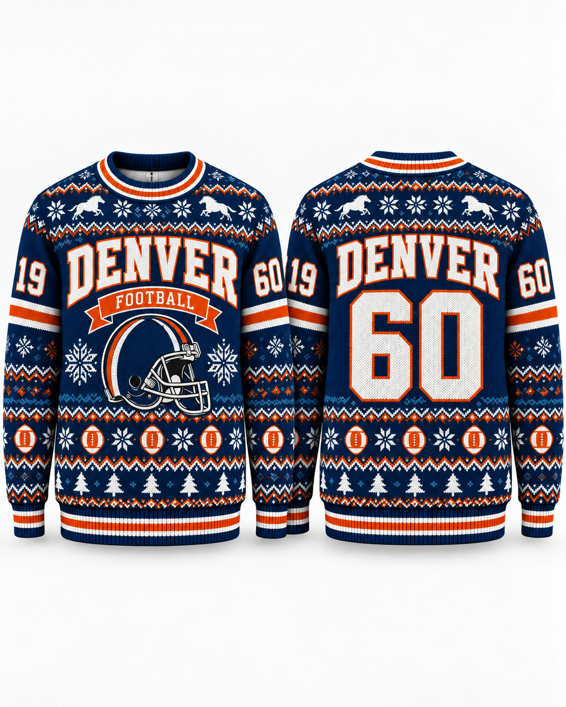 Football Team Football Ugly Sweater, Game Day Ugly Sweater For Football Lover