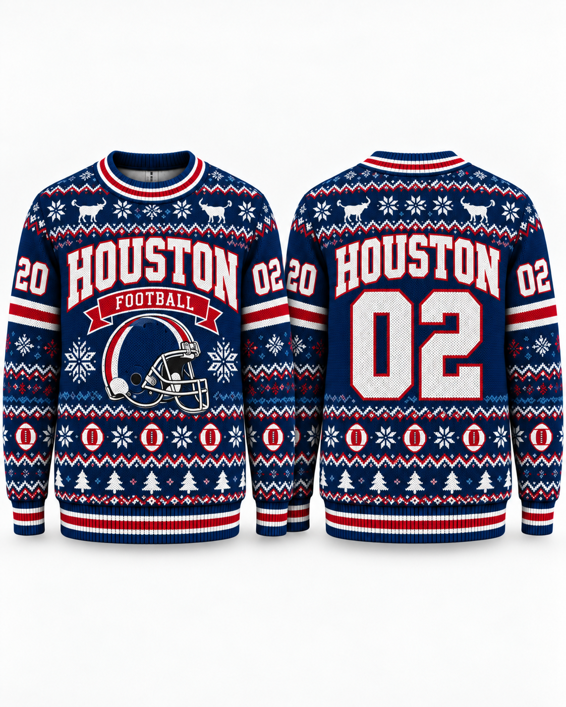 Football Team Football Ugly Sweater, Game Day Ugly Sweater For Football Lover