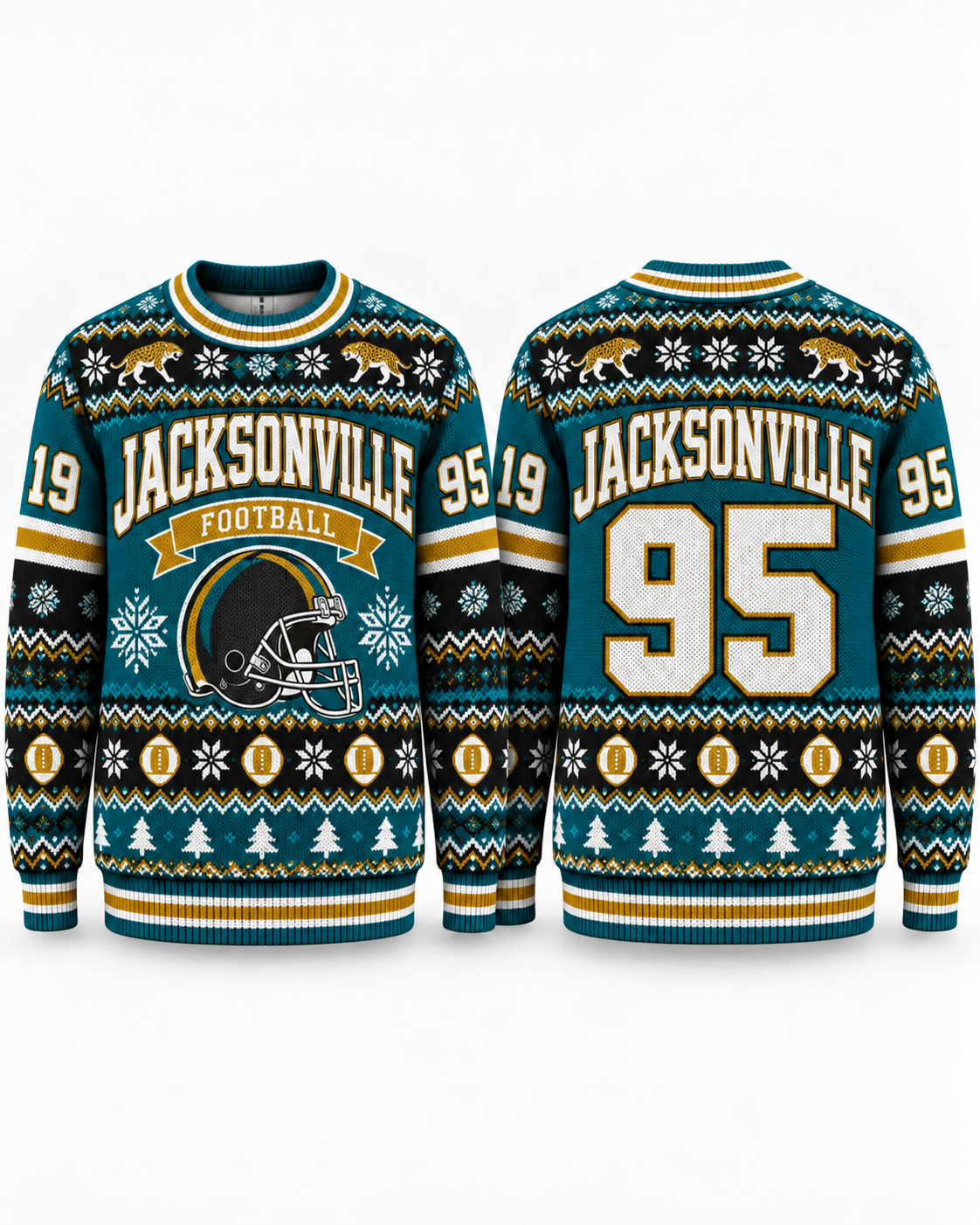 Football Team Football Ugly Sweater, Game Day Ugly Sweater For Football Lover
