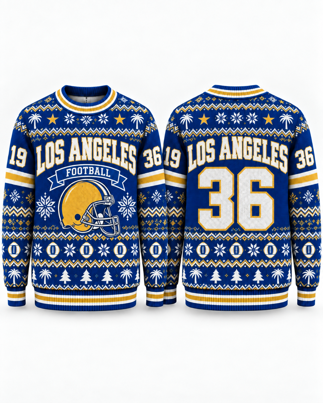 Football Team Football Ugly Sweater, Game Day Ugly Sweater For Football Lover