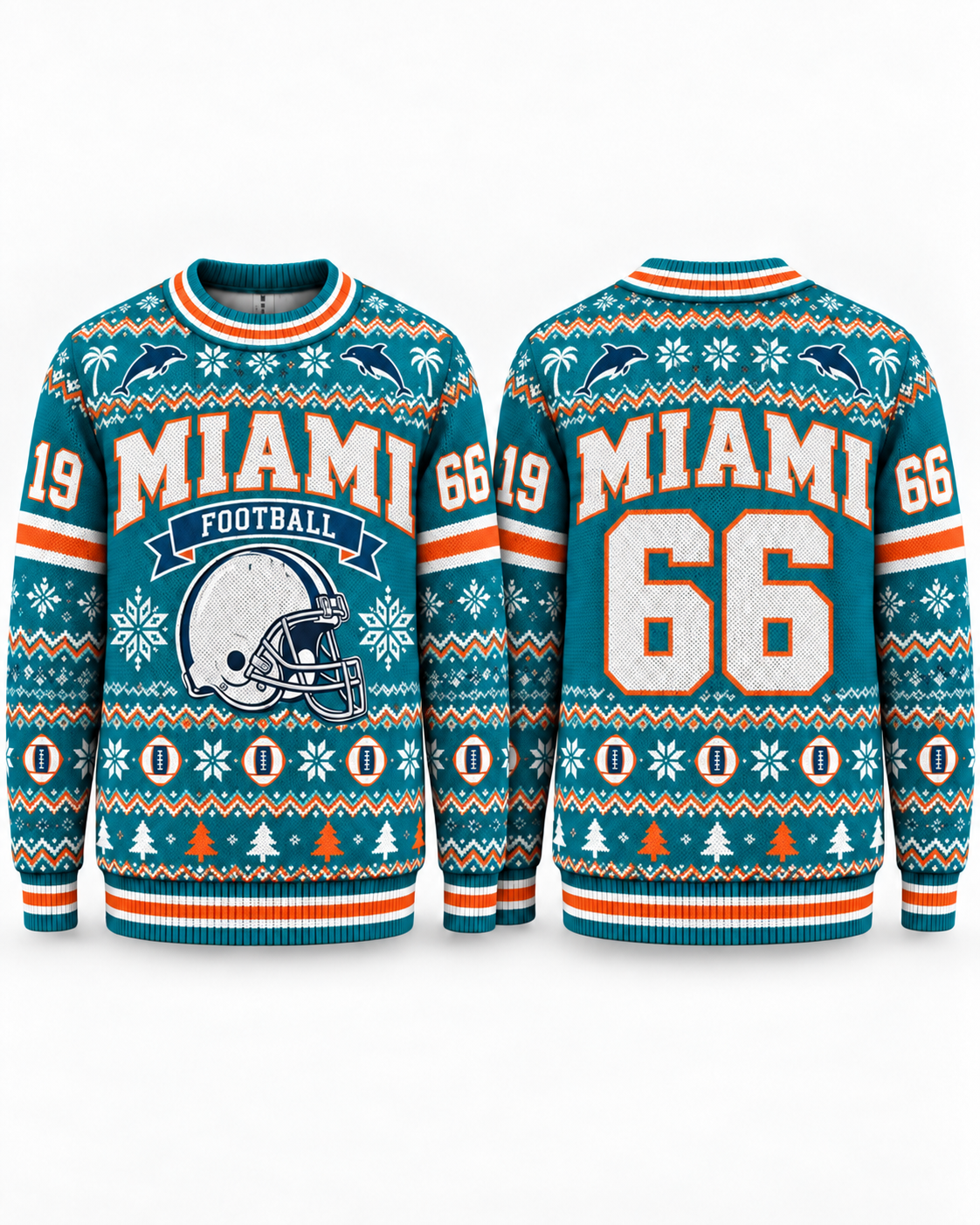 Football Team Football Ugly Sweater, Game Day Ugly Sweater For Football Lover