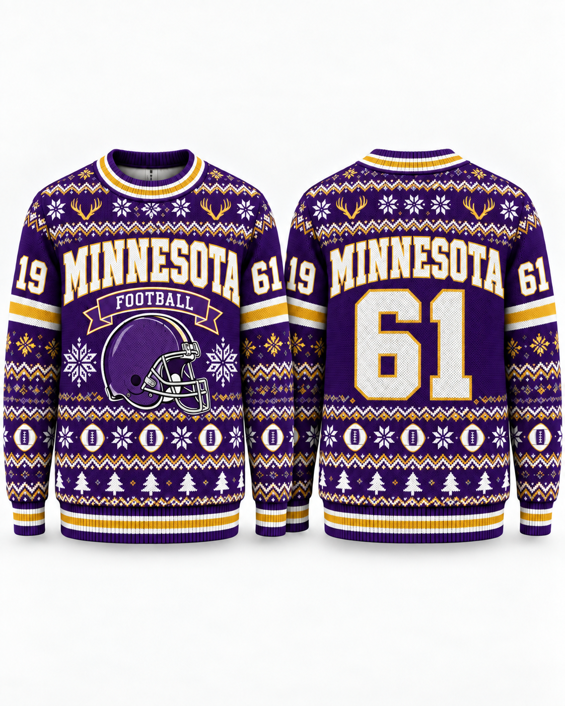 Football Team Football Ugly Sweater, Game Day Ugly Sweater For Football Lover