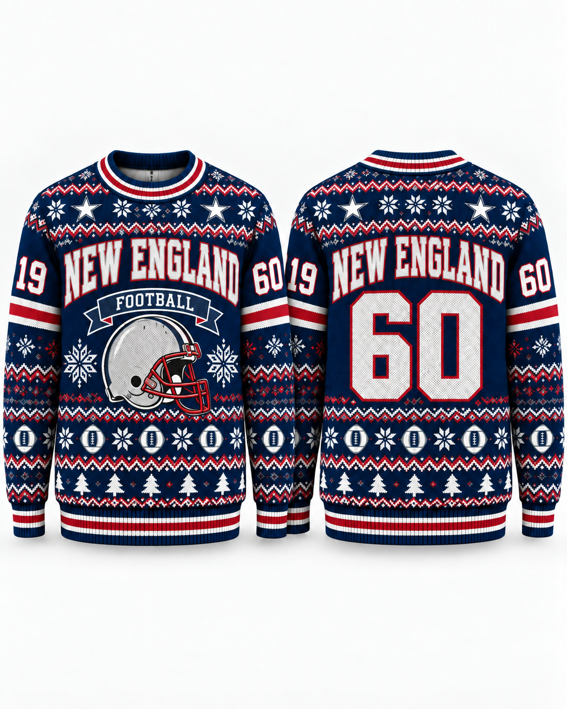 Football Team Football Ugly Sweater, Game Day Ugly Sweater For Football Lover