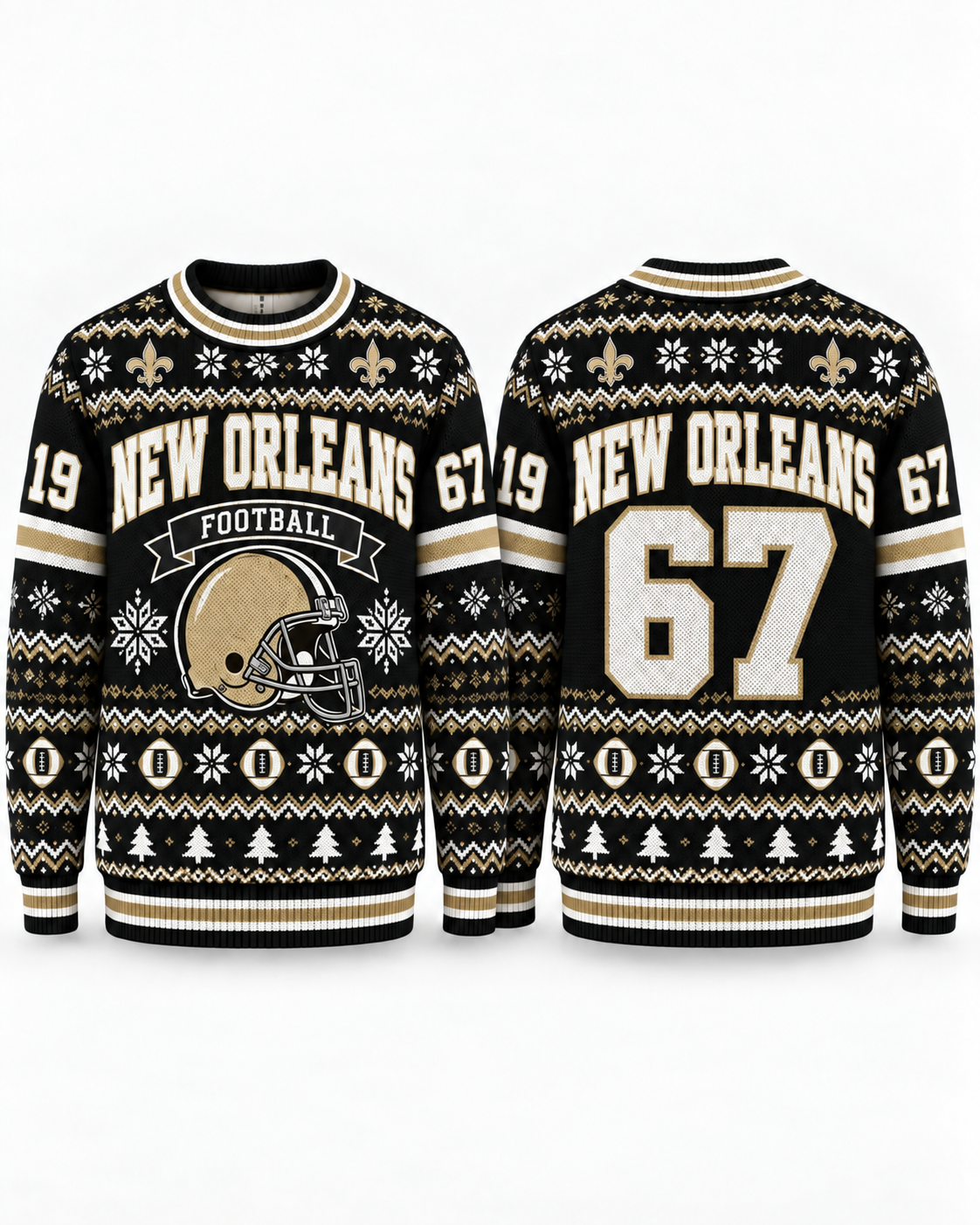 Football Team Football Ugly Sweater, Game Day Ugly Sweater For Football Lover