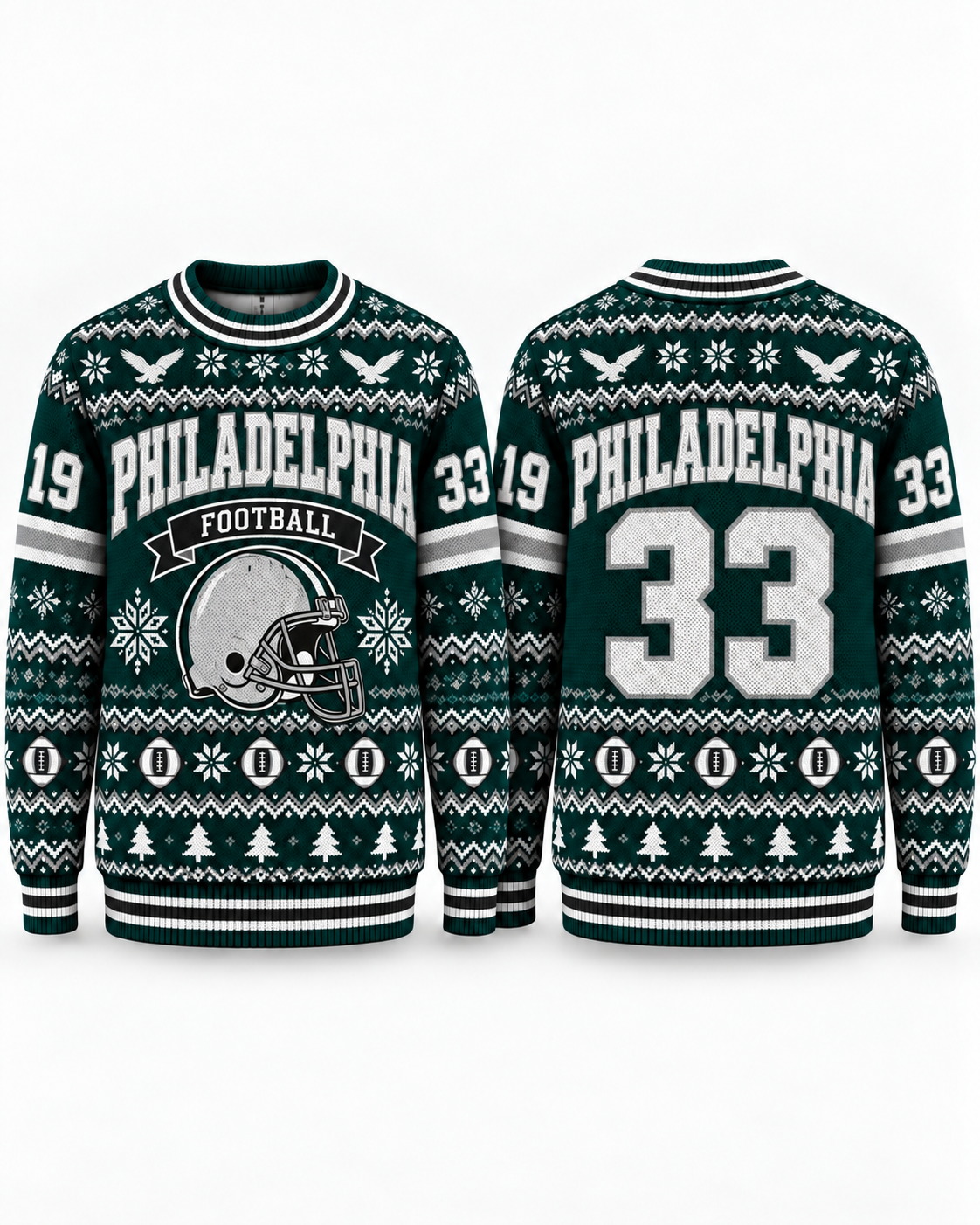 Football Team Football Ugly Sweater, Game Day Ugly Sweater For Football Lover
