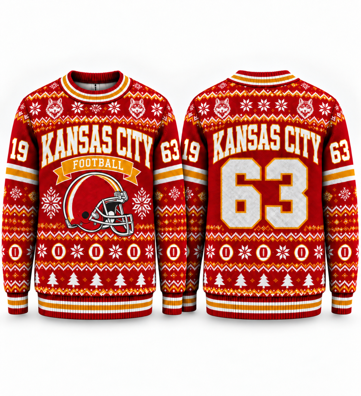 Football Team Football Ugly Sweater, Game Day Ugly Sweater For Football Lover