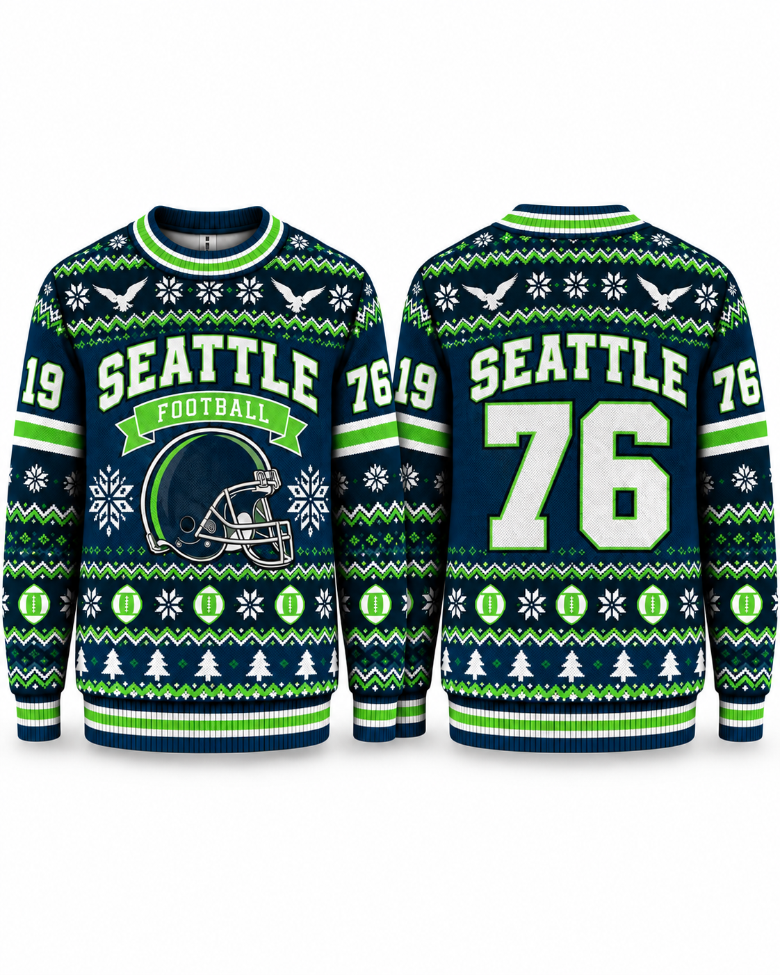 Football Team Football Ugly Sweater, Game Day Ugly Sweater For Football Lover