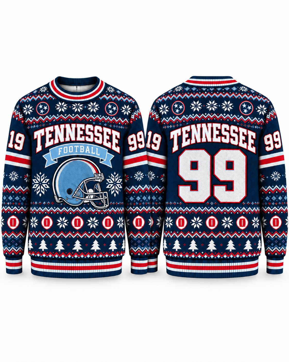Football Team Football Ugly Sweater, Game Day Ugly Sweater For Football Lover