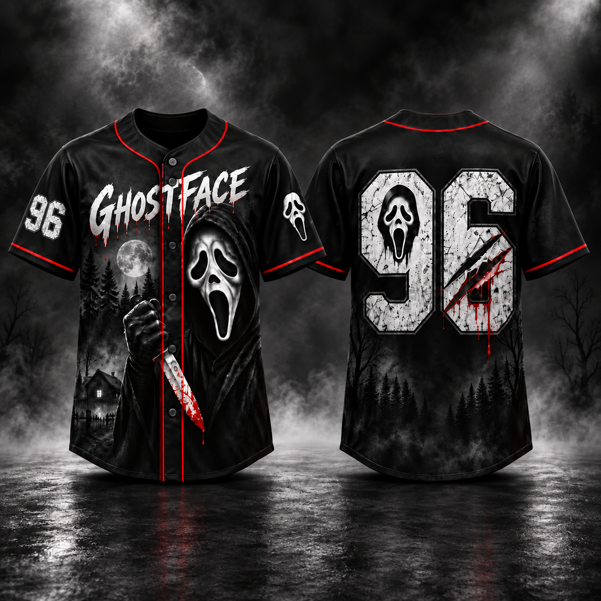 Horror Slasher Baseball Jersey, Classic Horror Movie Shirt