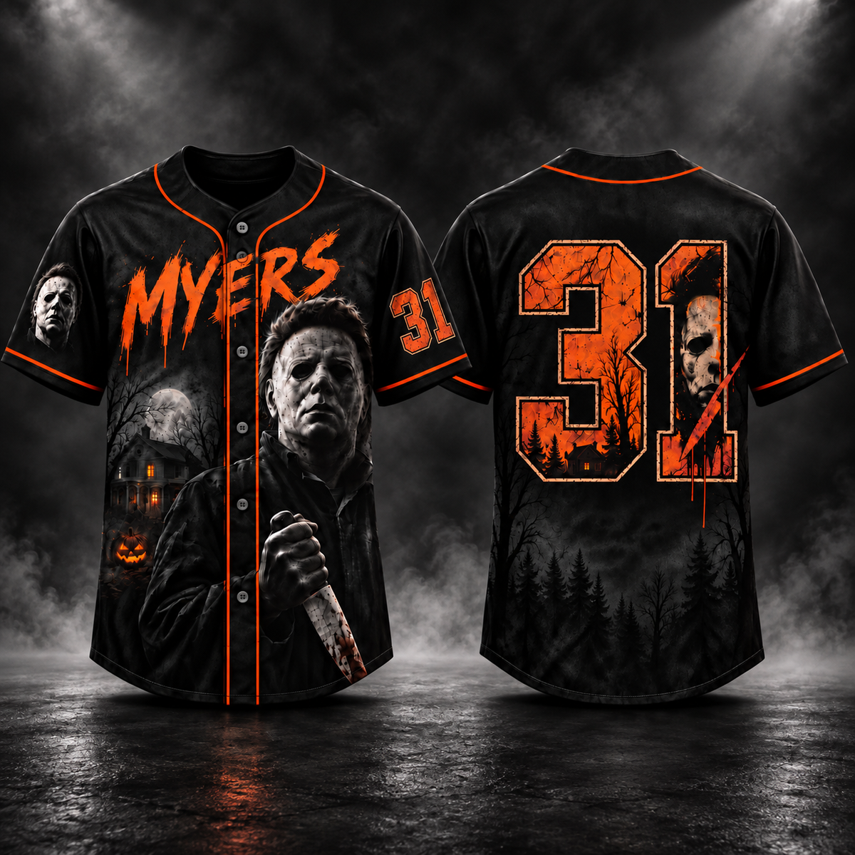 Horror Slasher Baseball Jersey, Classic Horror Movie Shirt