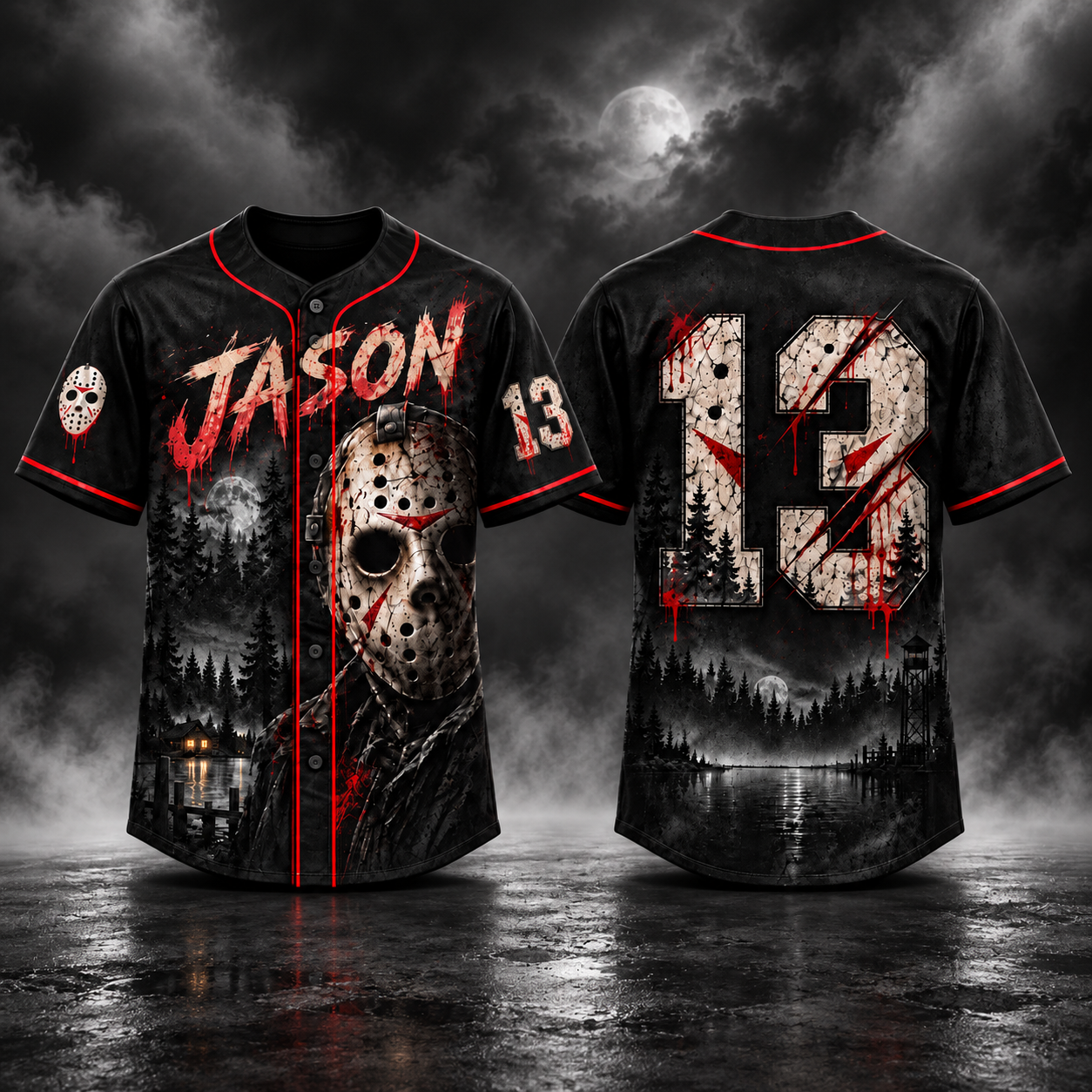 Horror Slasher Baseball Jersey, Classic Horror Movie Shirt