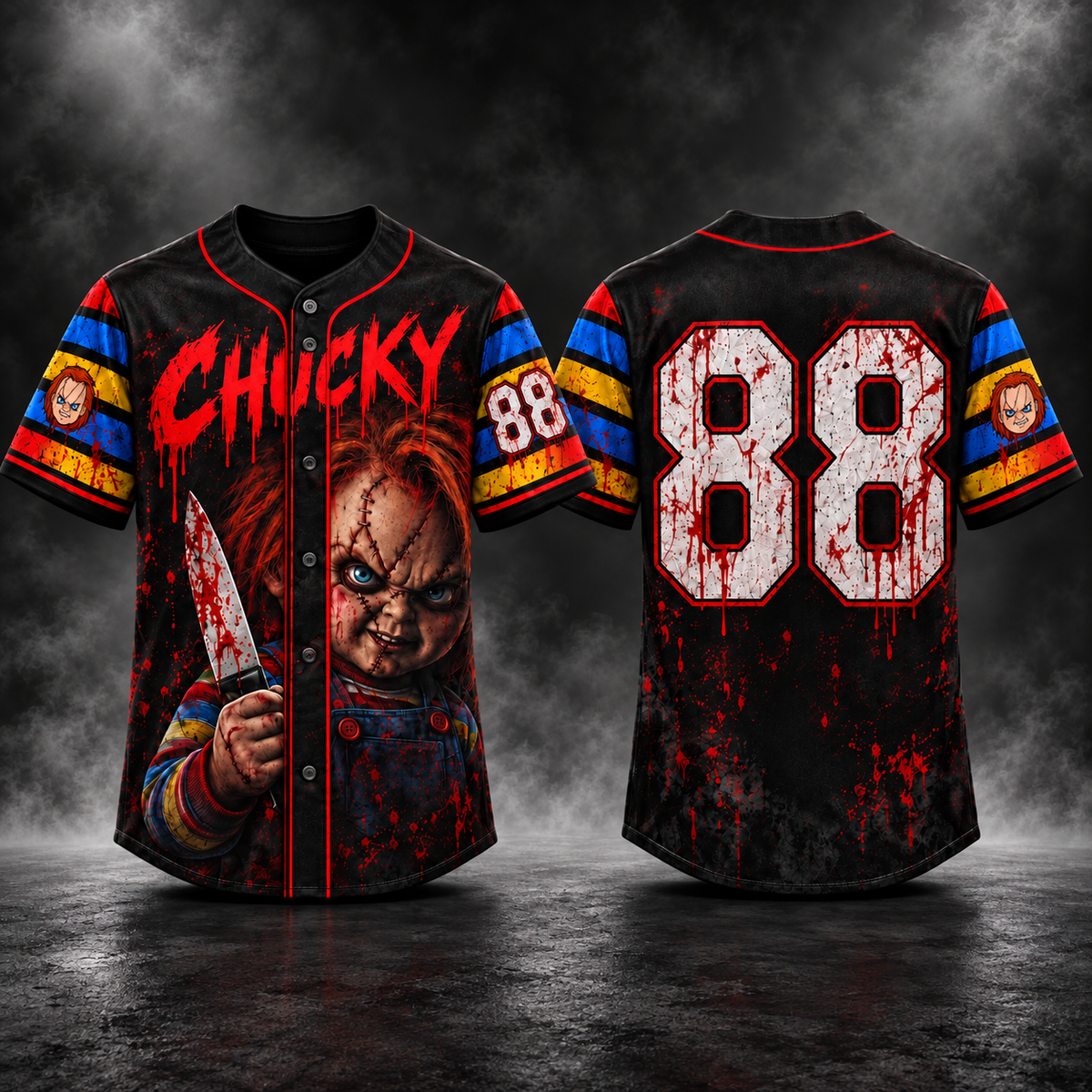 Horror Slasher Baseball Jersey, Classic Horror Movie Shirt
