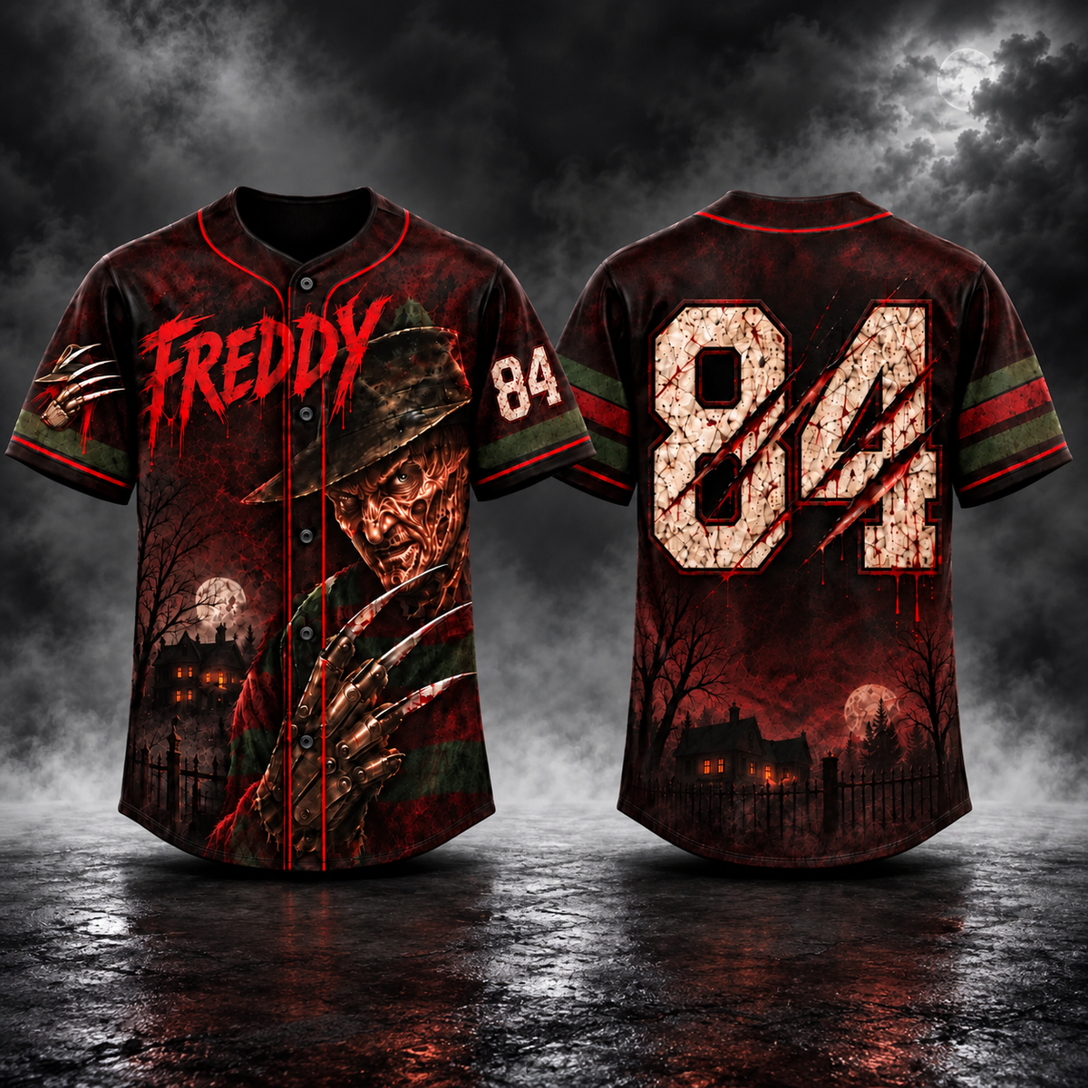 Horror Slasher Baseball Jersey, Classic Horror Movie Shirt