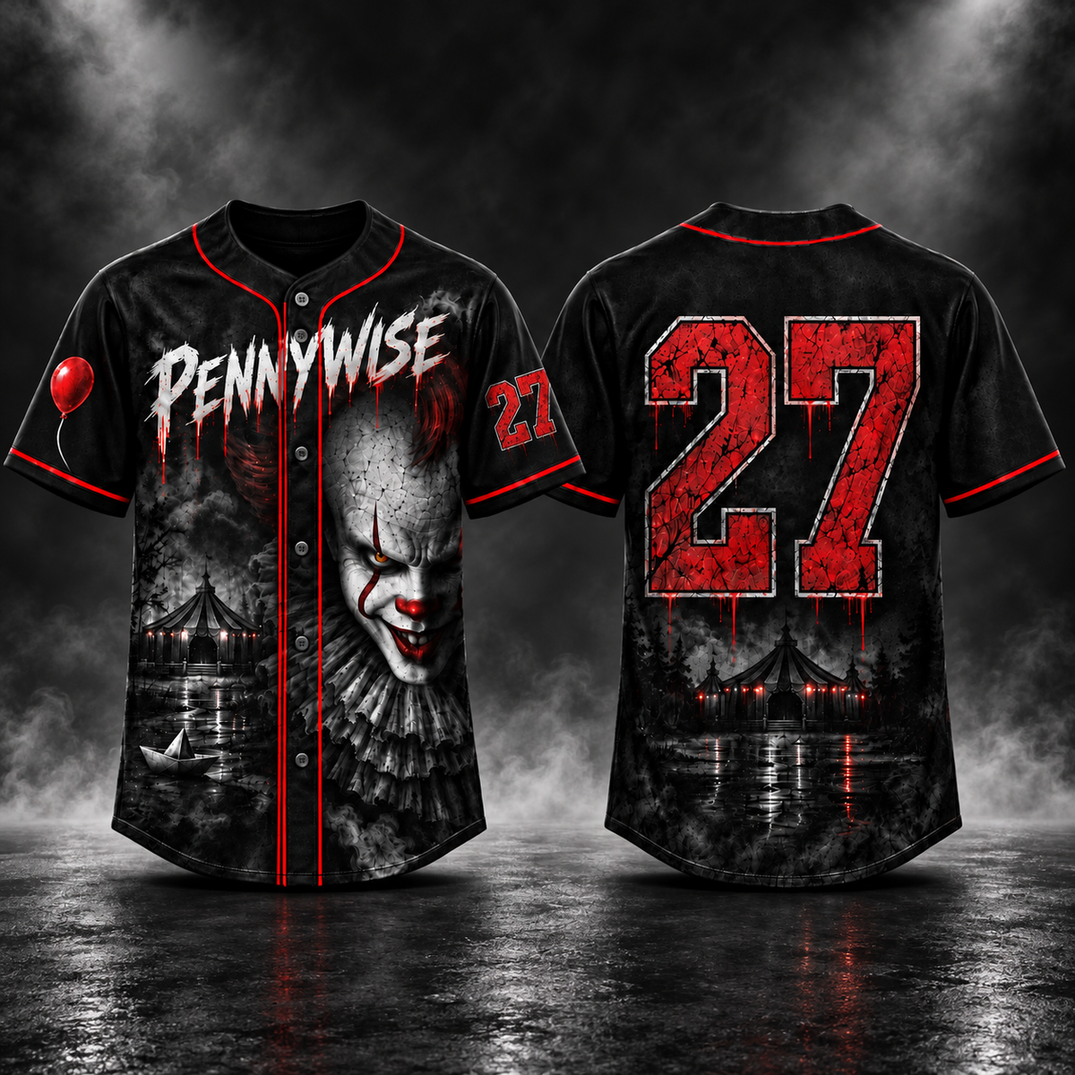 Horror Slasher Baseball Jersey, Classic Horror Movie Shirt