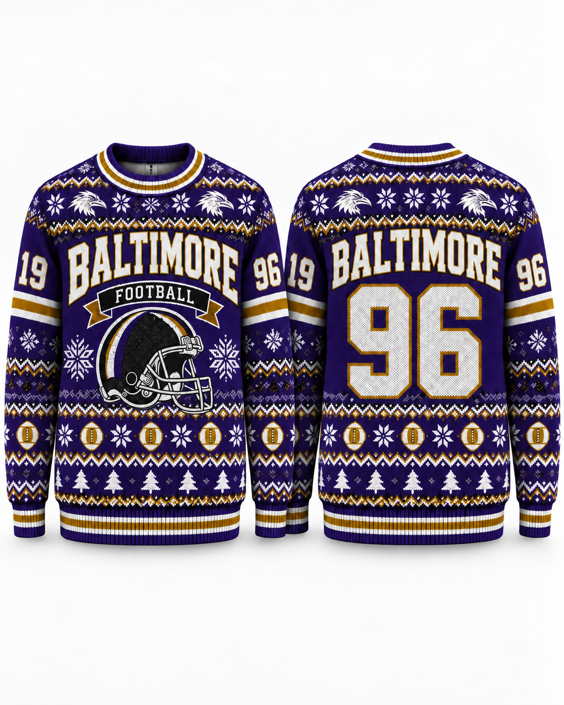 Football Team Football Ugly Sweater, Game Day Ugly Sweater For Football Lover