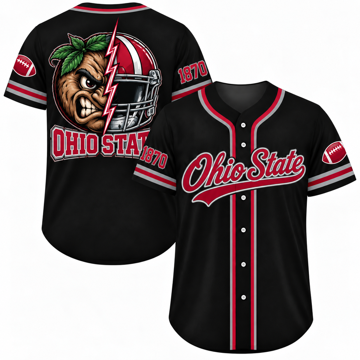 Vintage College Football City Jersey – Game Day Fan Baseball Shirt