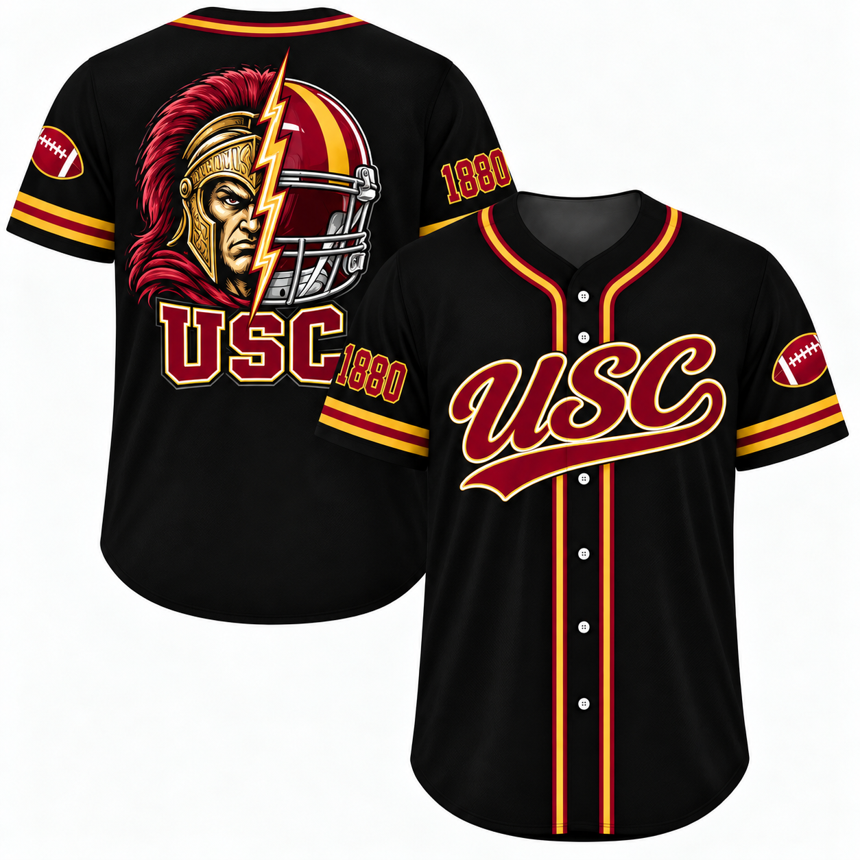 Vintage College Football City Jersey – Game Day Fan Baseball Shirt