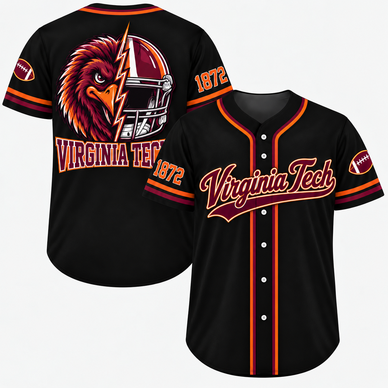 Vintage College Football City Jersey – Game Day Fan Baseball Shirt