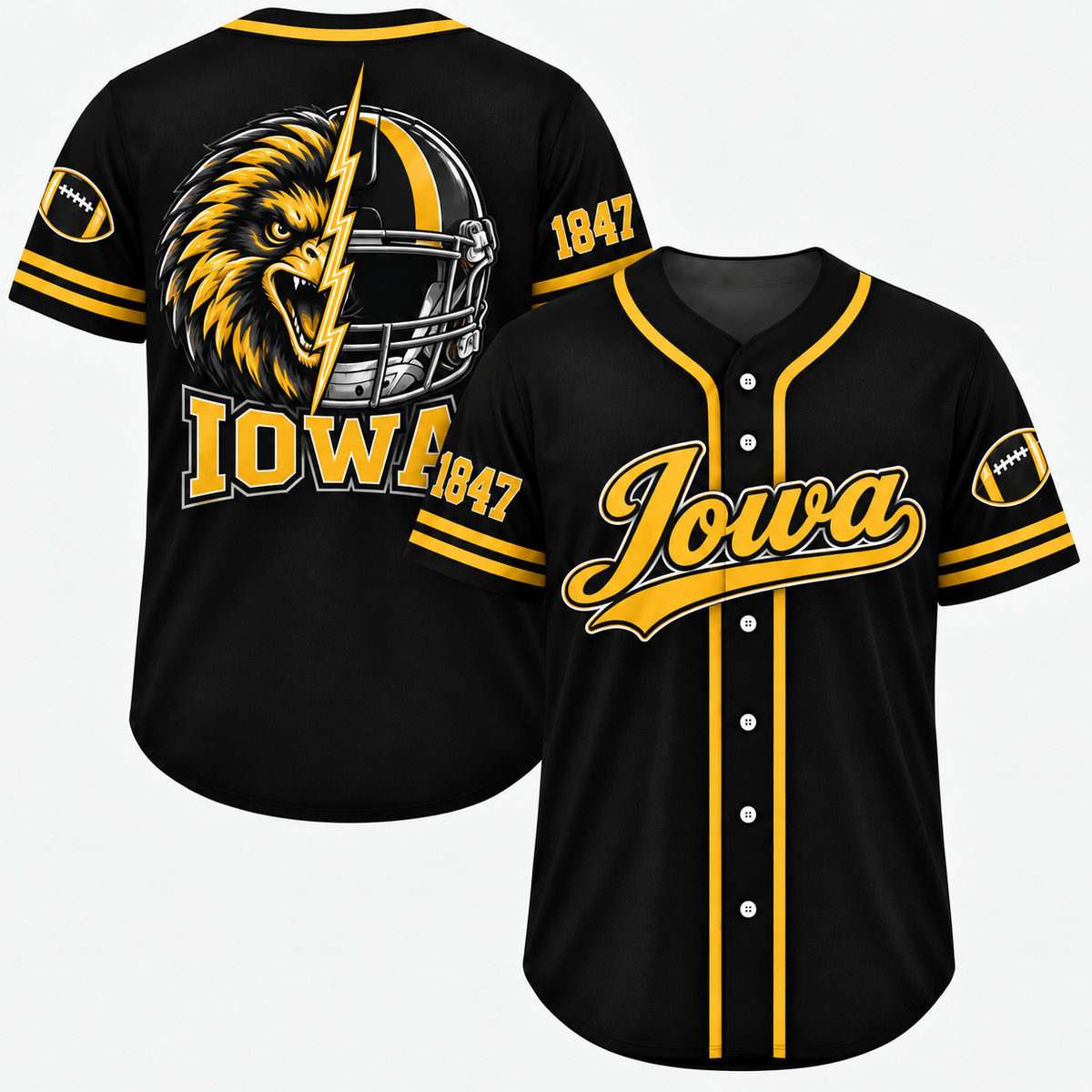 Vintage College Football City Jersey – Game Day Fan Baseball Shirt