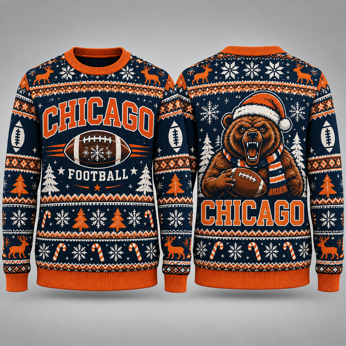 Vintage City Football Ugly Sweater – Christmas Sports Fan Gift