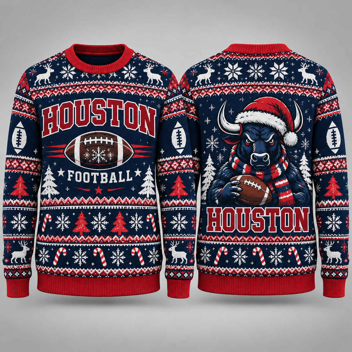 Vintage City Football Ugly Sweater – Christmas Sports Fan Gift